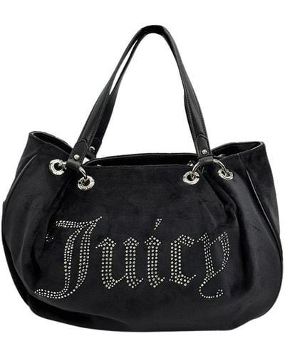 Juicy Couture Schwarze shopper-tasche mit strass-detail