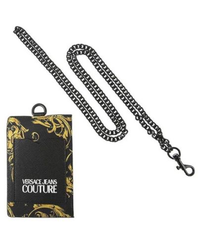Versace Jeans Couture Kartenhalter mit barocco-print und reißverschluss - Schwarz