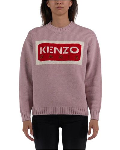 KENZO Maglione paris logo - Rosso