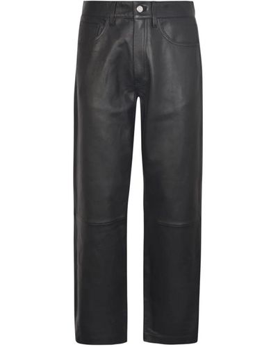 sunflower Trousers > leather trousers - Gris