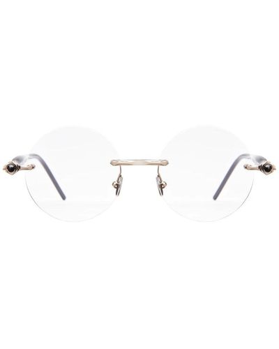 Kuboraum P50 Pgbb - Pinkgold + Black Eyeglasses Glasses - Metallic