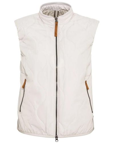 Camel Active Outdoor vest,kurze steppweste aus recyceltem polyester - Weiß