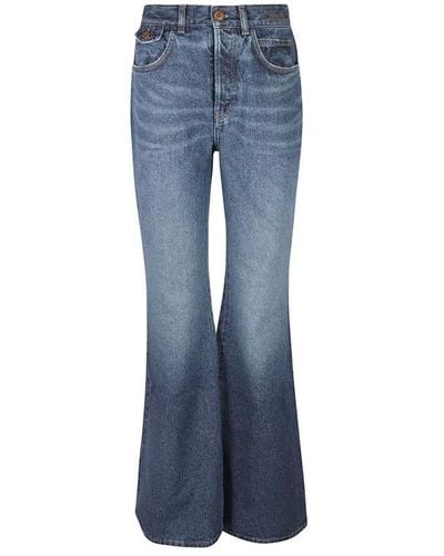 Chloé Chloé Merapi Cotton Denim Jeans - Blue
