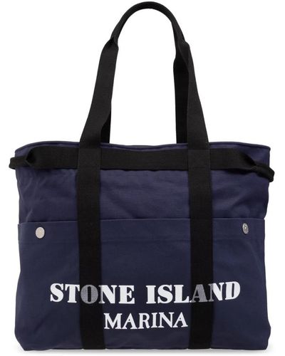 Stone Island Borsa shopper della collezione marina - Blu