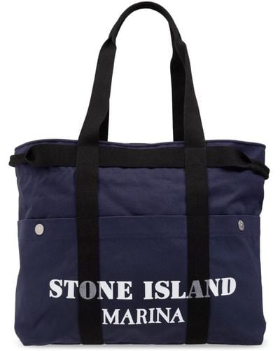 Stone Island Marina kollektion shopper tasche - Blau