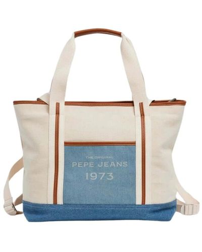Pepe Jeans Tote Bags - Blue