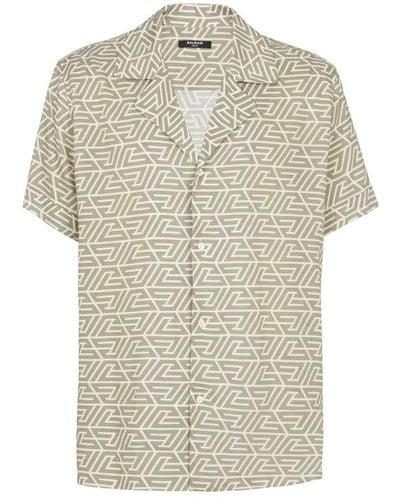 Balmain Short Sleeve Shirts - Natural