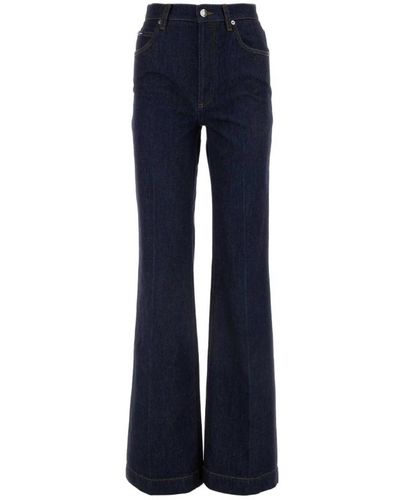 Dolce & Gabbana Jeans a gamba larga in denim blu scuro