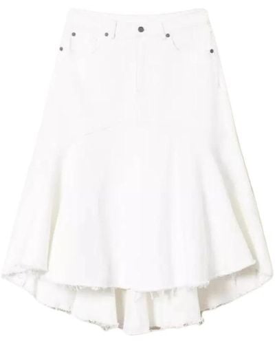Twin Set Midi Skirts - White