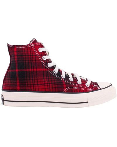 Converse Hohe Madras Sneakers - Rot