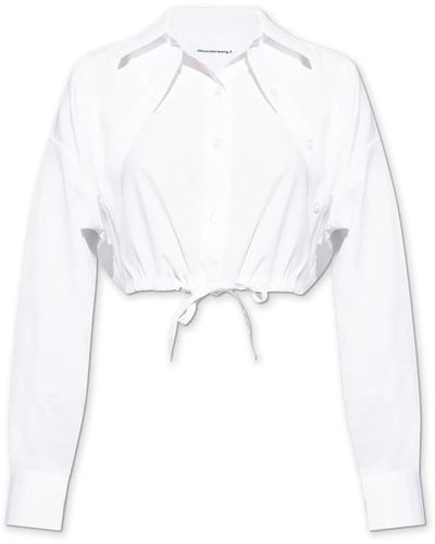 T By Alexander Wang Magliette accorciata - Bianco
