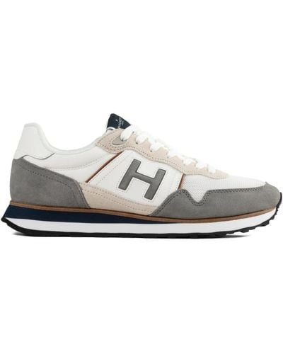 Hackett Sneakers di lusso in pelle scamosciata - Bianco