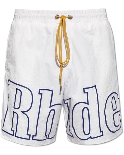 Rhude Shorts con logo - Bianco