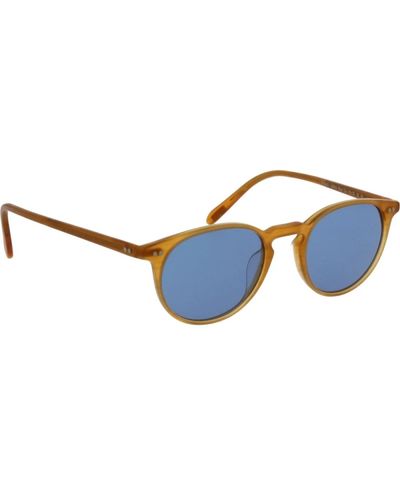 Oliver Peoples Riley occhiali da sole con lenti uniformi - Blu