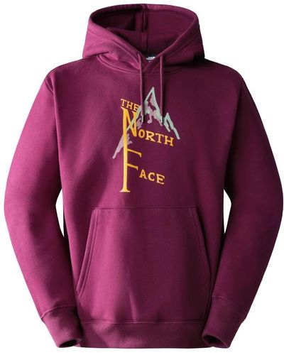 The North Face Schwerer hoodie mit fronttasche - Lila