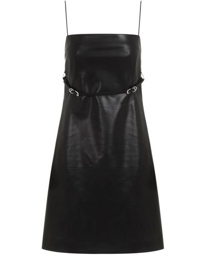 Givenchy Vestido mini de cuero de cordero negro