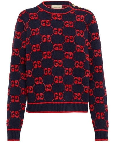 Gucci Round-Neck Knitwear - Red