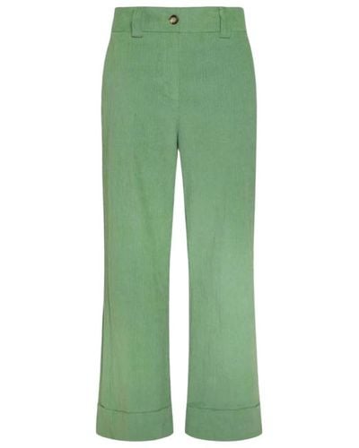 Momoní Velvet straight-leg chinos - Verde