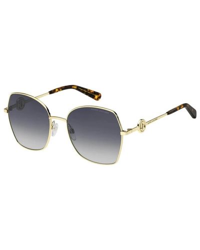 Marc Jacobs Gold havana sonnenbrille mit grauen azure gläsern - Blau