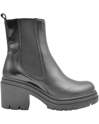 Janet & Janet Heeled Boots - Grey