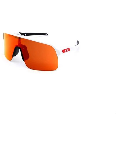 Oakley Wraparound sonnenbrille weiß - Orange