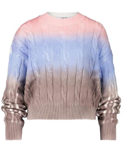 MSGM Zopfstrick-sweater mit dipdye-effekt - Blau