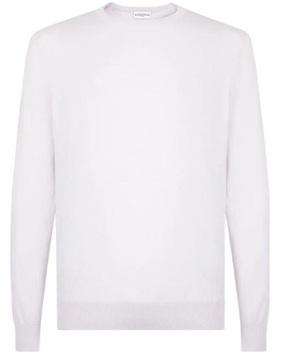Ballantyne Ultraleichtes baumwoll-rundhals-shirt - Weiß