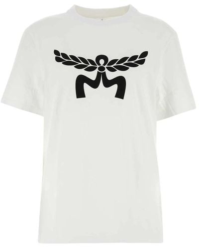 MCM Weißes baumwoll-t-shirt
