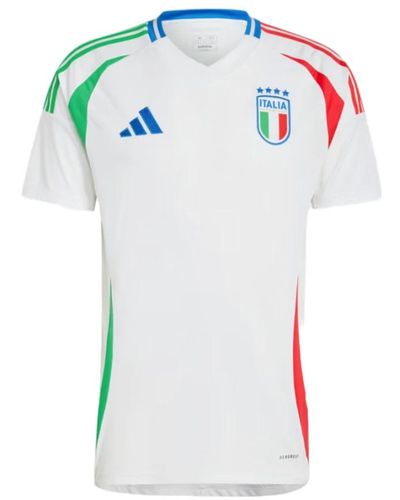 adidas Italien auswärtstrikot weiß grün rot - Blau