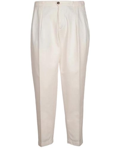 BRIGLIA Trousers > slim-fit trousers - Blanc