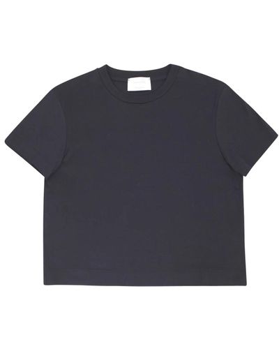 Daniele Fiesoli T-shirt crop cotone girocollo manica corta - Blu