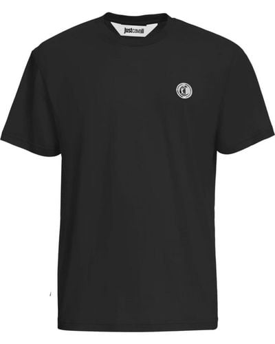 Roberto Cavalli Stilvolle schwarze t-shirts und polos für männer