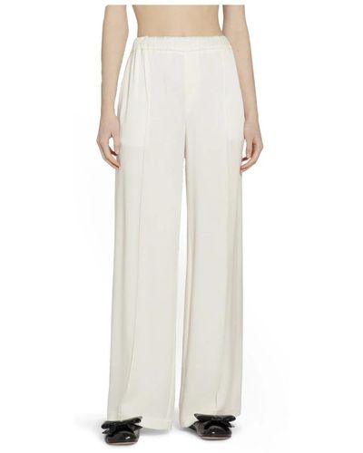 Loewe Trousers > wide trousers - Blanc