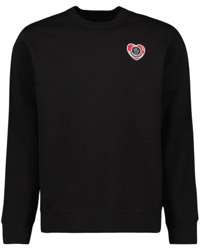 Moncler Herz logo sweatshirt - Schwarz