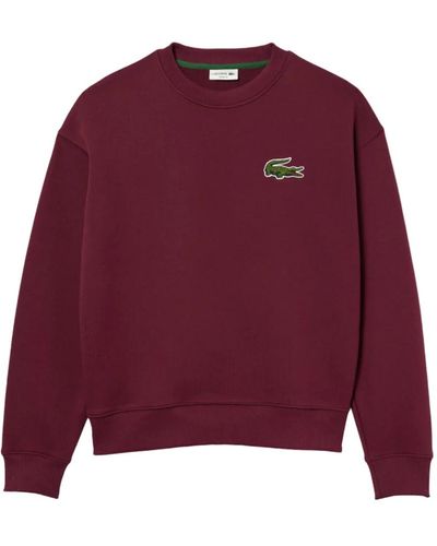 Lacoste Ikonic bordeaux pullover loose fit - Lila