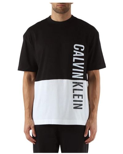 Calvin Klein Oversize baumwoll logo t-shirt - Schwarz