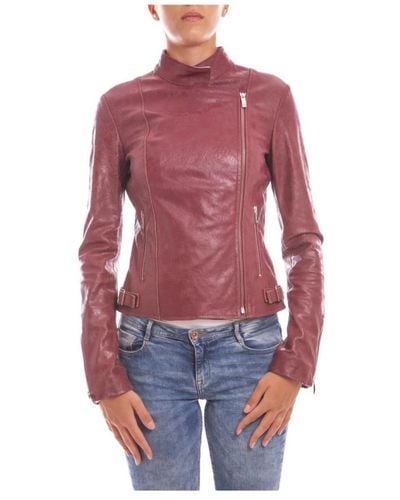 Armani Jeans Jackets > leather jackets - Rouge