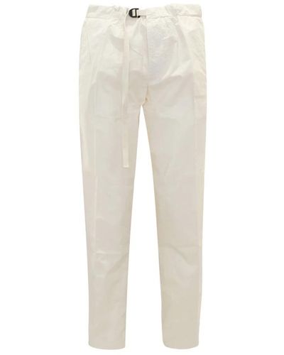 White Sand Straight Trousers - Natural