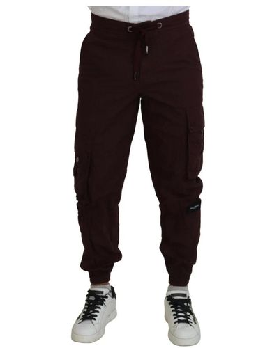 Pantaloni Bordeaux Da Uomo