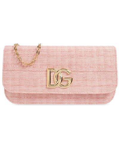 Dolce & Gabbana Schultertasche mit logo - Pink