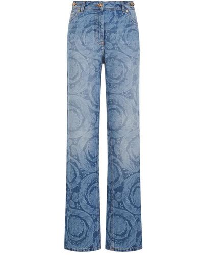 Versace Laser baroque denim jeans - Blau