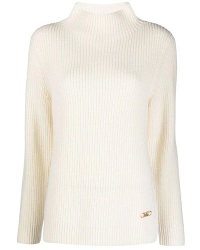 Michael Kors Jerseys de lana con cuello medio - Blanco