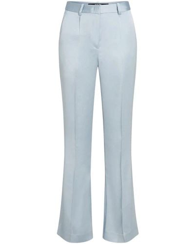 Karl Lagerfeld Pantalones anchos de satén azul
