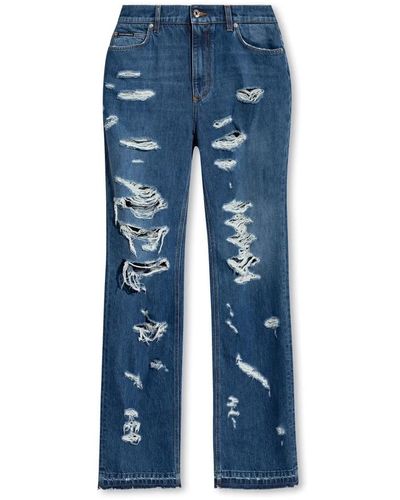 Dolce & Gabbana Boyfriend-jeans - Blau