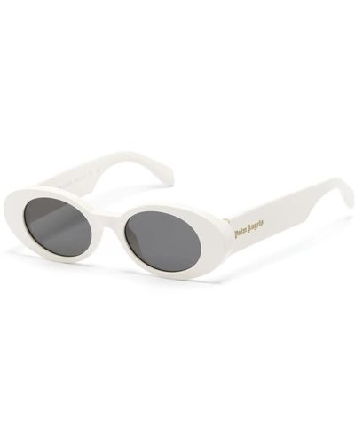 Palm Angels Weiße sonnenbrille mit original-etui,schwarze sonnenbrille, vielseitig und stilvoll,peri051 6064 sonnenbrille - Mettallic