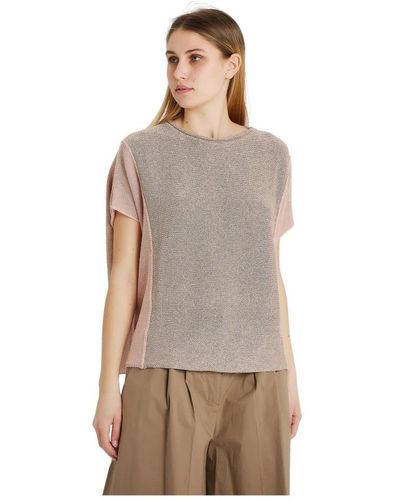 Le Tricot Perugia T-Shirts - Brown