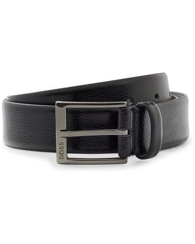 BOSS Elloy Leather Belt - Black