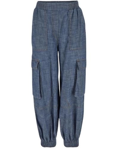 Semicouture Wide trousers - Azul