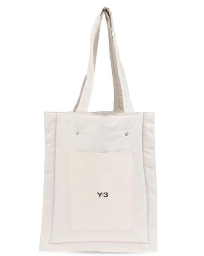 Y-3 Shopper tasche mit logo - Weiß