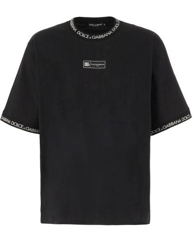 Dolce & Gabbana Casual baumwoll t-shirt - Schwarz